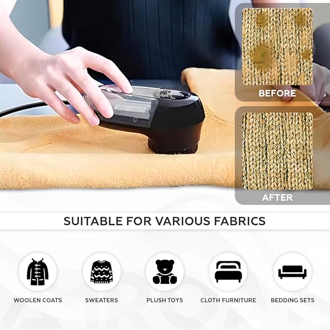 Electric Fabric Shaver โ USB Rechargeable Lint Remover Electric Fabric Shaver โ USB Rechargeable Lint Remover
